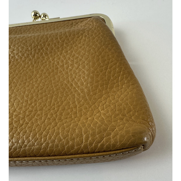 Dooney & Bourke Pebble Grain Leather Coin Purse Clutch Credit Card Slots Toffee - Picture 8 of 16